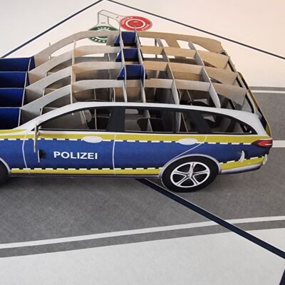 Carte pop-up de voiture de police