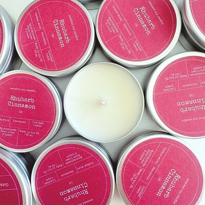 Bougie parfumée à la cire de soja | RHUBARBE & CANNELLE
