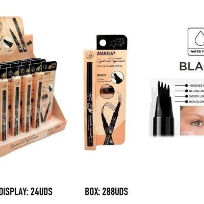 Stylo marqueur pour sourcils noir pour microblading
