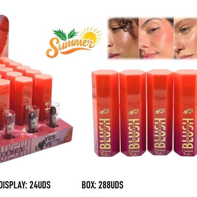 Fard à joues et rouge à lèvres transparent et juteux pour les lèvres et les joues