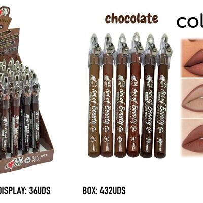 TAILLE-CRAYON CRÉMEUX COULEURS MARRON NEUTRE