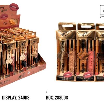 Coffret brillant à lèvres + rouge à lèvres