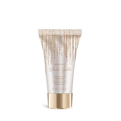 Crema mani profumata all'oro bianco in tubo decorato
