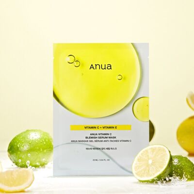 Masque Tissu au Citron Vert et Vitamine C – ANUA – 25ml