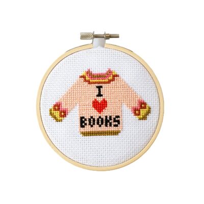Kit punto croce "I Love Books"