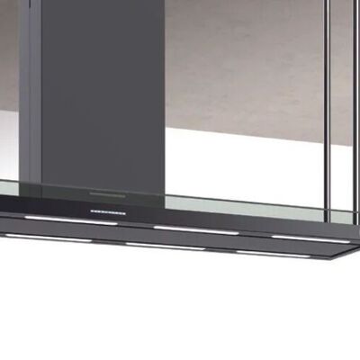 CAMPANA ELEA ESTILO ISLA CON CRISTAL cm.146 Izquierda - Negro - 800 m3/h