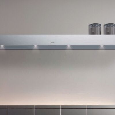WALL SHELF HOOD -cm.150X48 – Stainless Steel - 900 m3/h