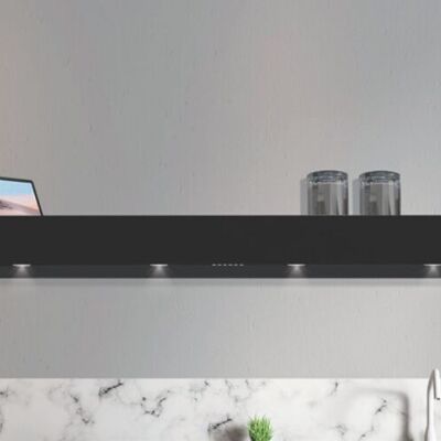 WALL SHELF HOOD -cm.180X48 – Black - 900 m3/h