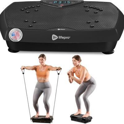 Appareil d'exercice à plaque vibrante d'acupression Lifepro : brûlez plus de calories et soulagez les douleurs dorsales et articulaires à la maison - Stimulateur de drainage lymphatique - Entraîneurs de fitness et équipements d'entraînement à vibrations