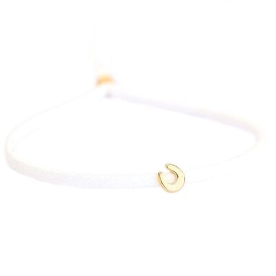 Bracciale portafortuna - oro bianco