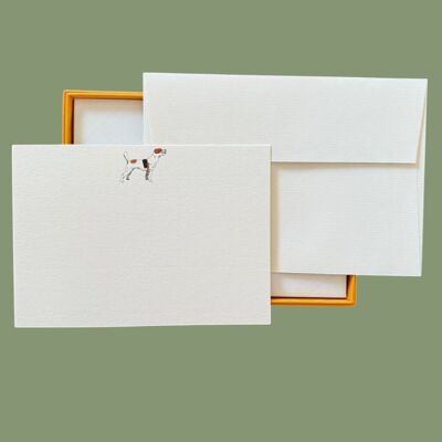 Coffret de cartes Jack Russel avec enveloppes vergées