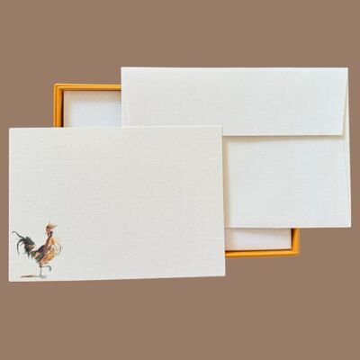 Un ensemble de cartes de gibier à plumes avec enveloppes vergées