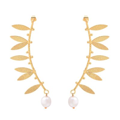 Pendientes Fronda Perla