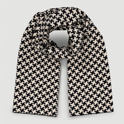 Organic Cotton Gomti Scarf Black Fair Trade