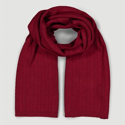 Zas Organic Cotton Scarf Red Fair Trade