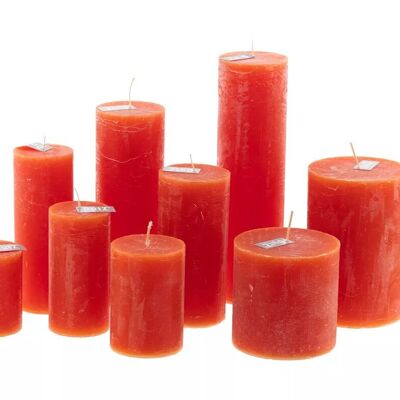 LUXURY RUSTIC CANDLE - CORAL RED