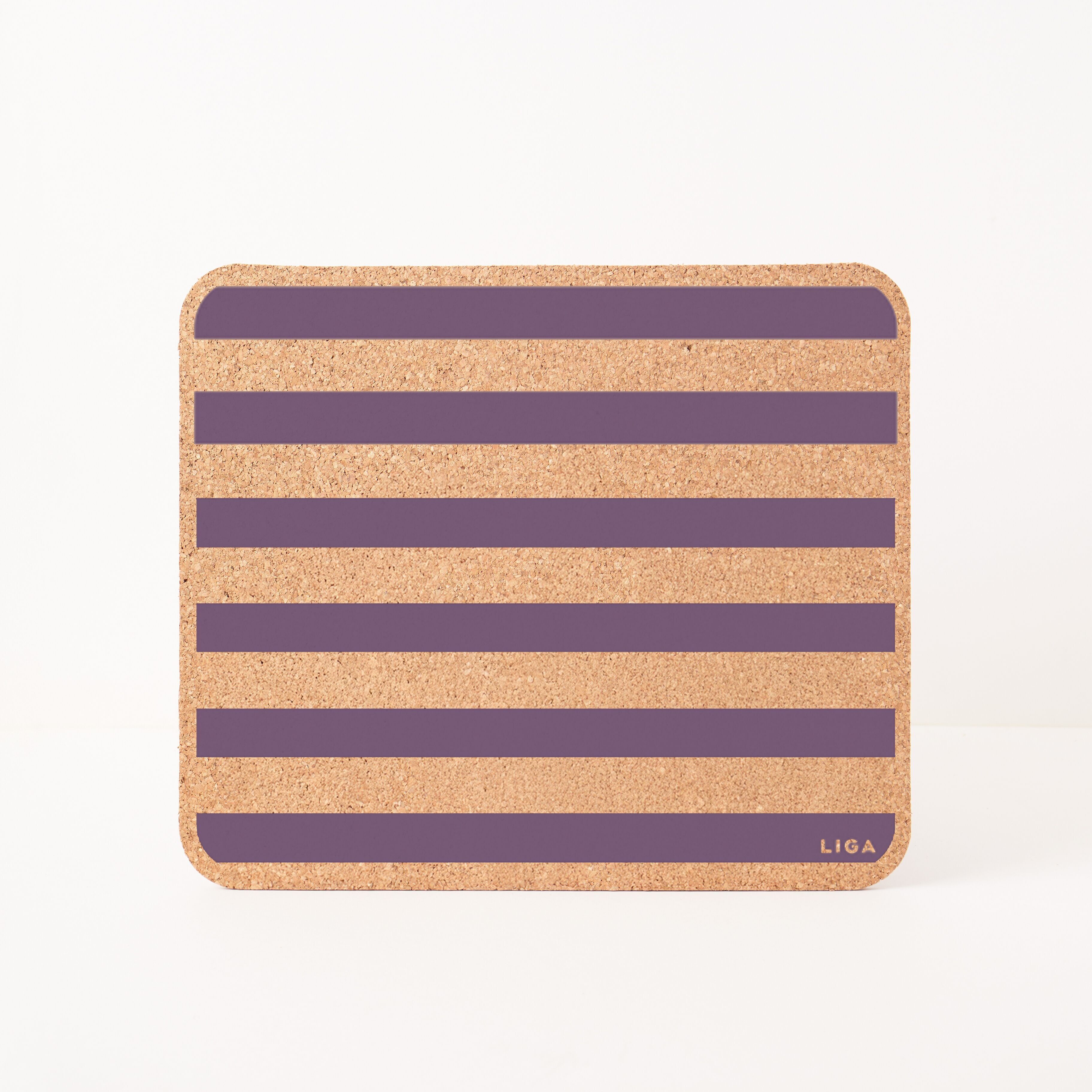 Kork Tischsets | Lila Streifen