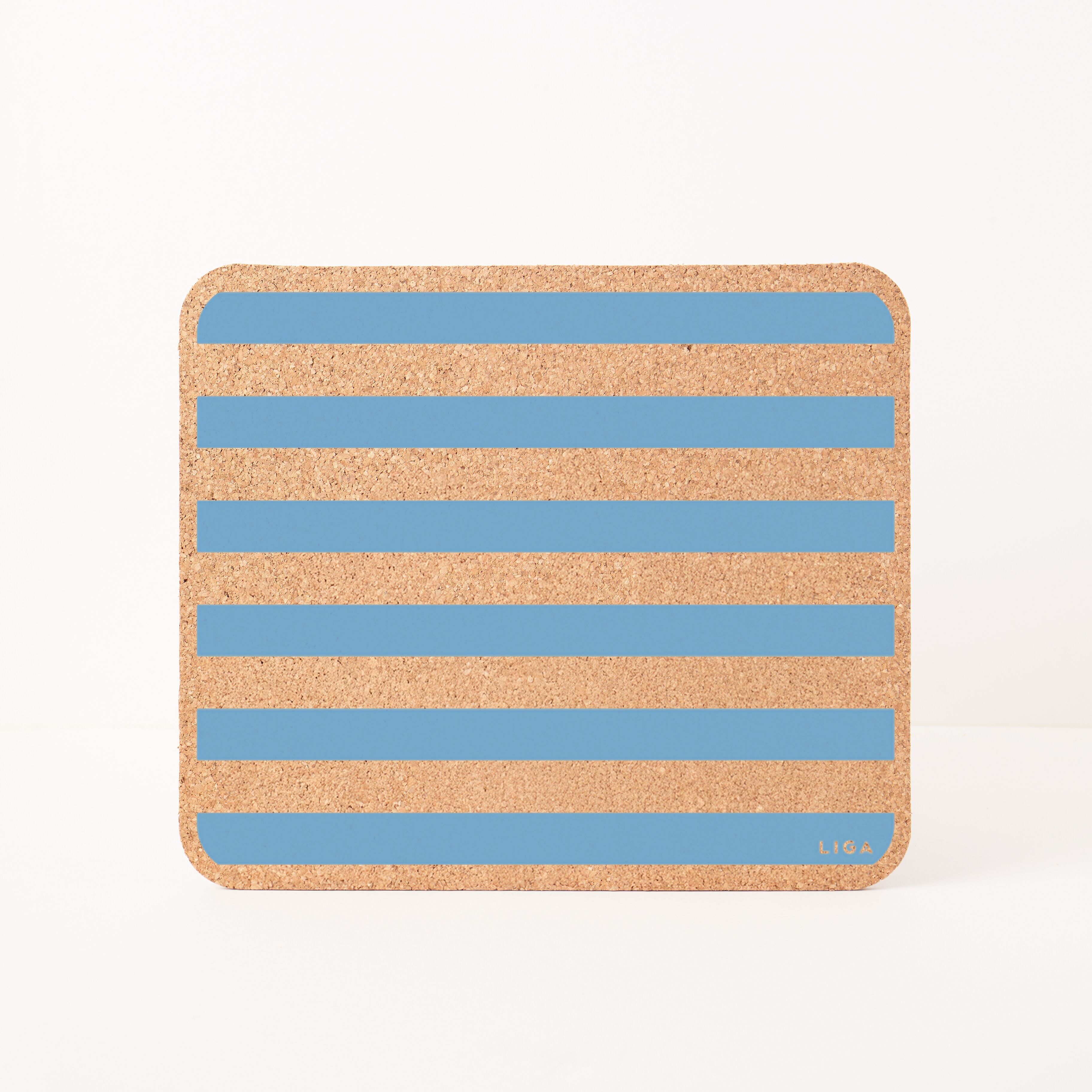 Cork Placemats | Blue Stripes