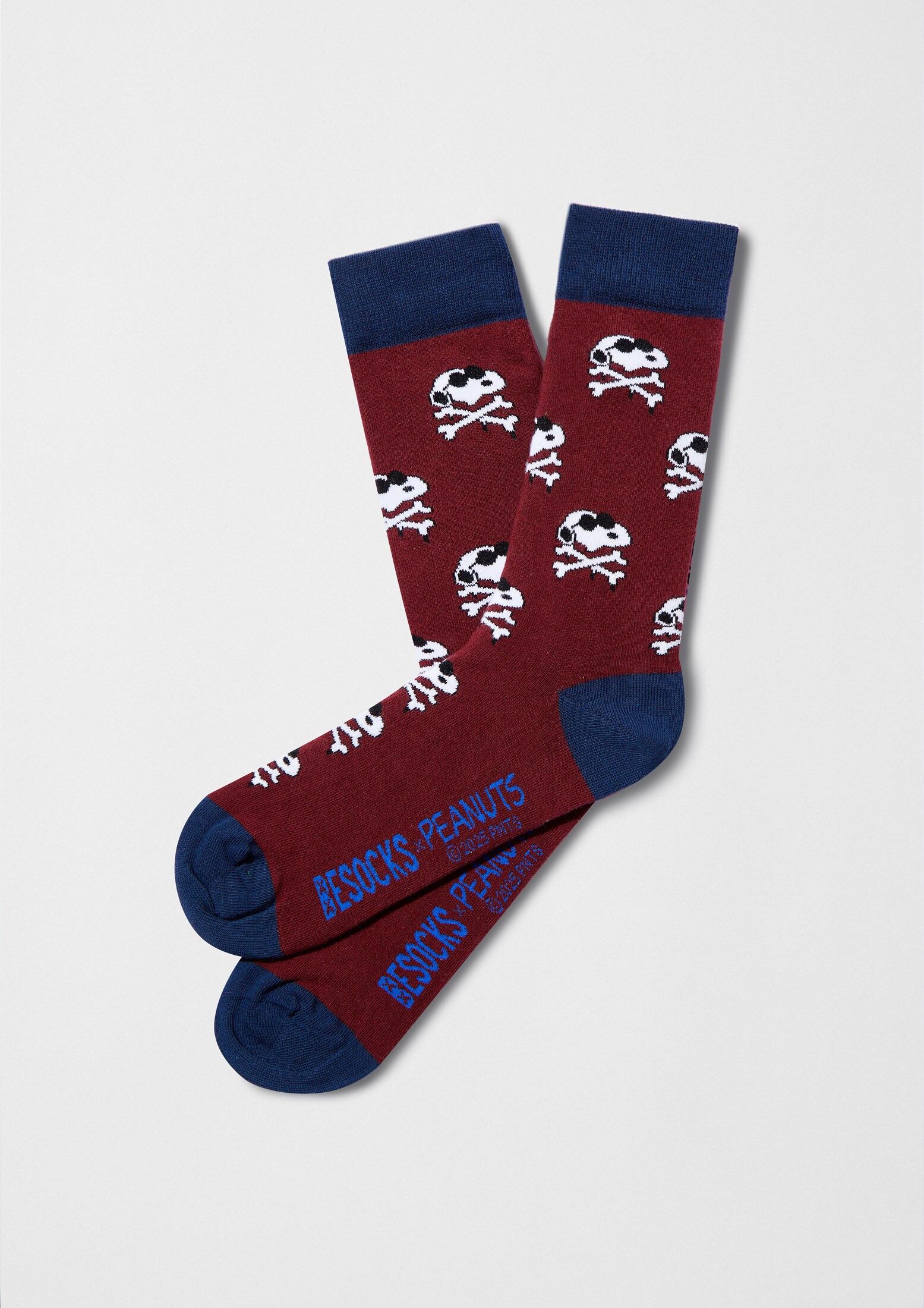 BeSnoopy Skull Burgundy - 100% Organic Cotton Socks