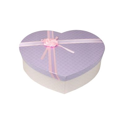 Coffret cadeau élégant en forme de cœur lilas/violet - Simple (tailles disponibles)