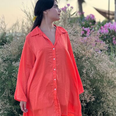 Cold Silk Shirt Dress – Pack of 10 (Assorted Colors)