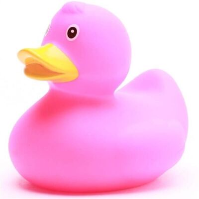 Paperella di gomma rosa con becco giallo