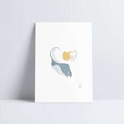 Manta Ray Art Print3