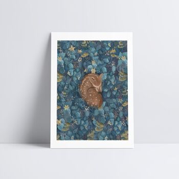 Cerf endormi Art Print1 1