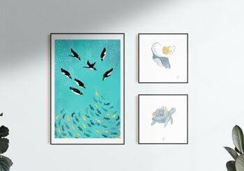 Pingouins jouant Art Print2 3