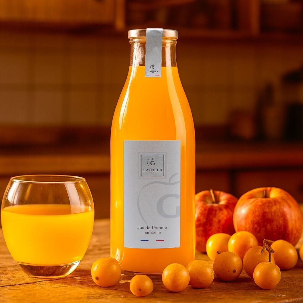 Pur jus pomme mirabelle 1L - 100% français / sans sucre ajouté