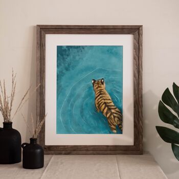 Tigre pataugeant Art Print2 3