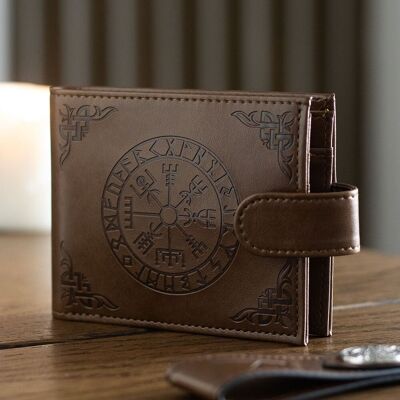Portefeuille en similicuir Viking Compass