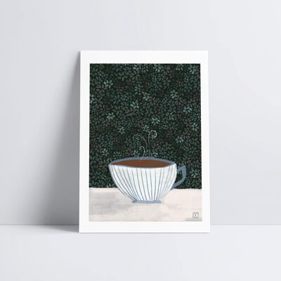 Una stampa d'arte del giardino del tè segreto1