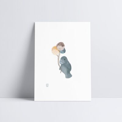 Bébé lamantin Art Print1