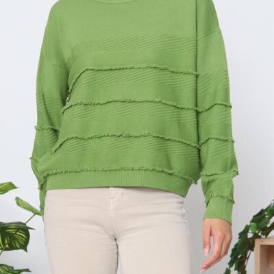 Textured Fringed Sweater – Original Touch & Everyday Comfort