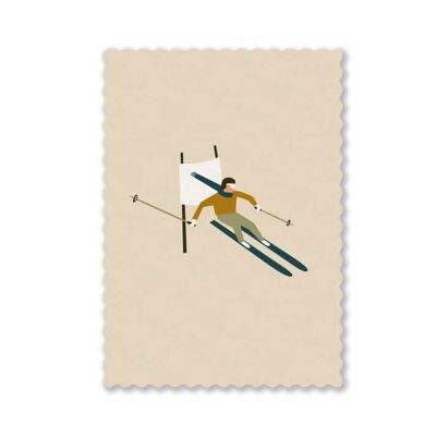 Cartes postales Slalom