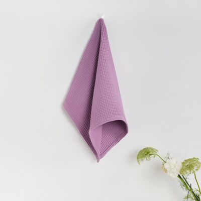 Pack de 2 unités.Torchon 100% coton gaufré Lilas
