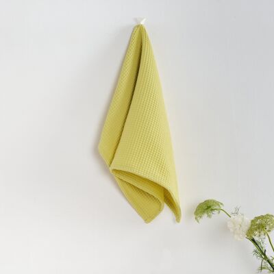 Pack de 2 unités.Torchon 100 % coton gaufré, vert clair