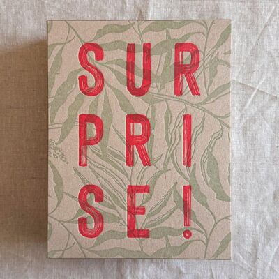 Geschenkbox (leer) / Surprise / Letterpress Druck