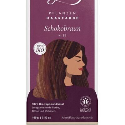 Colore per capelli a base di erbe marrone cioccolato n. 85