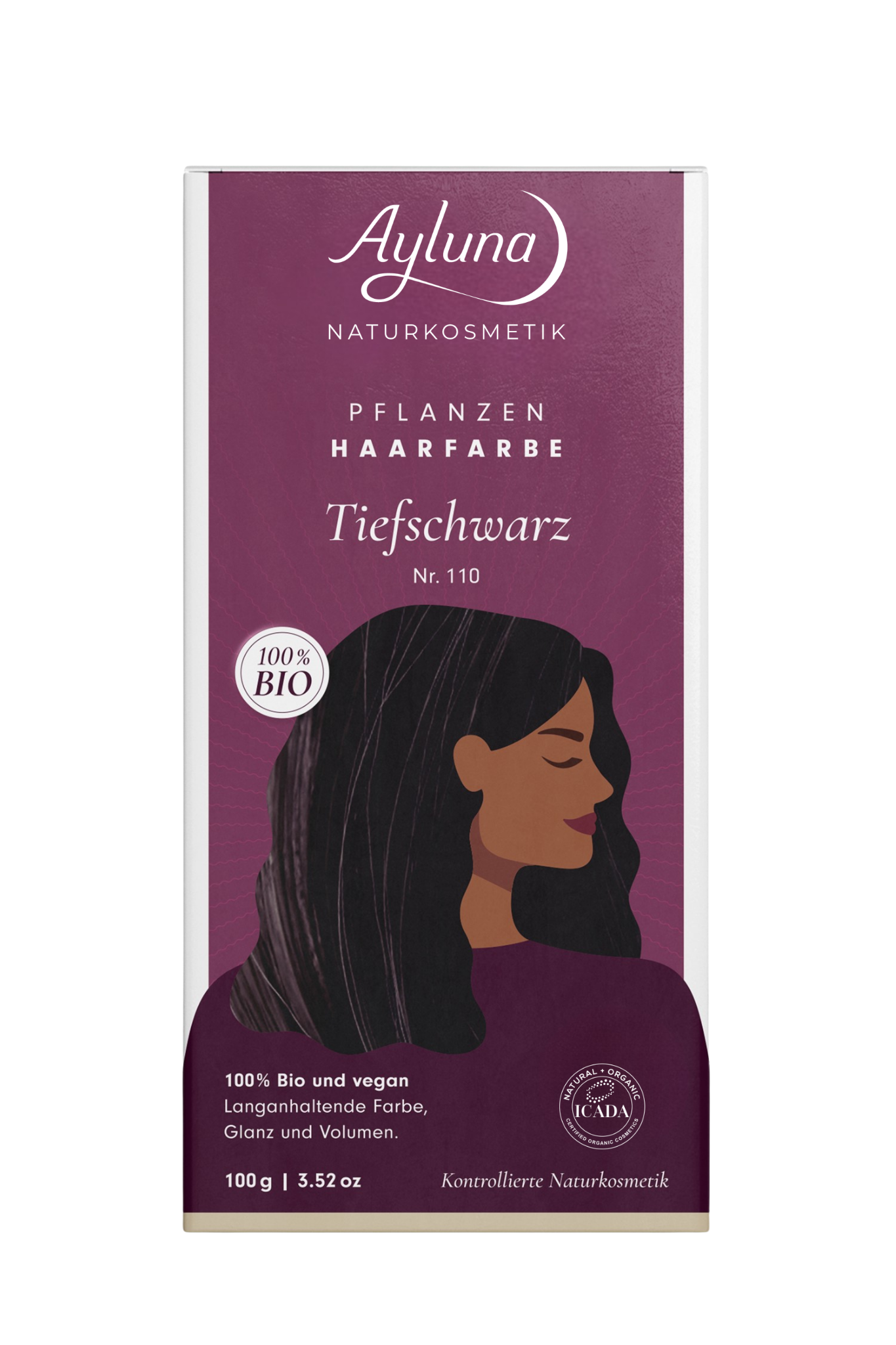 Coloration Naturelle des Cheveux Noir Profond N°110