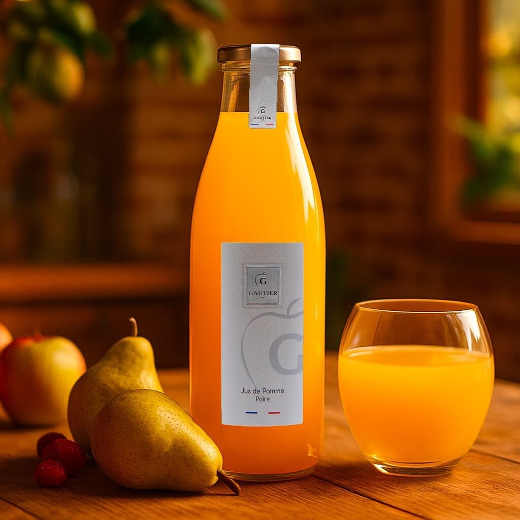 Pur jus pomme poire 1L - 100% français / Sans sucre ajouté