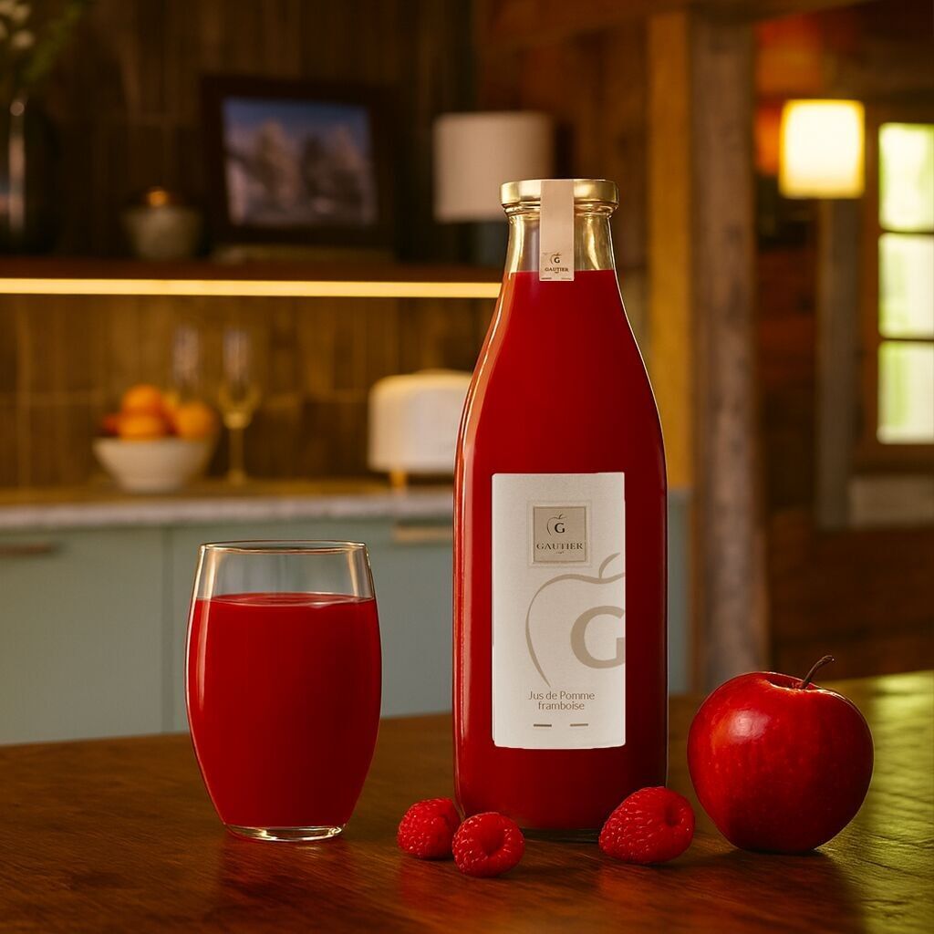 Pur jus pomme framboise 1L - 100% français / sans sucre ajouté