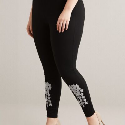 Leggings de talla grande con bordado (B170)