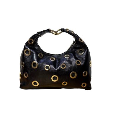 Iridium Rivet Dream Leather Bag