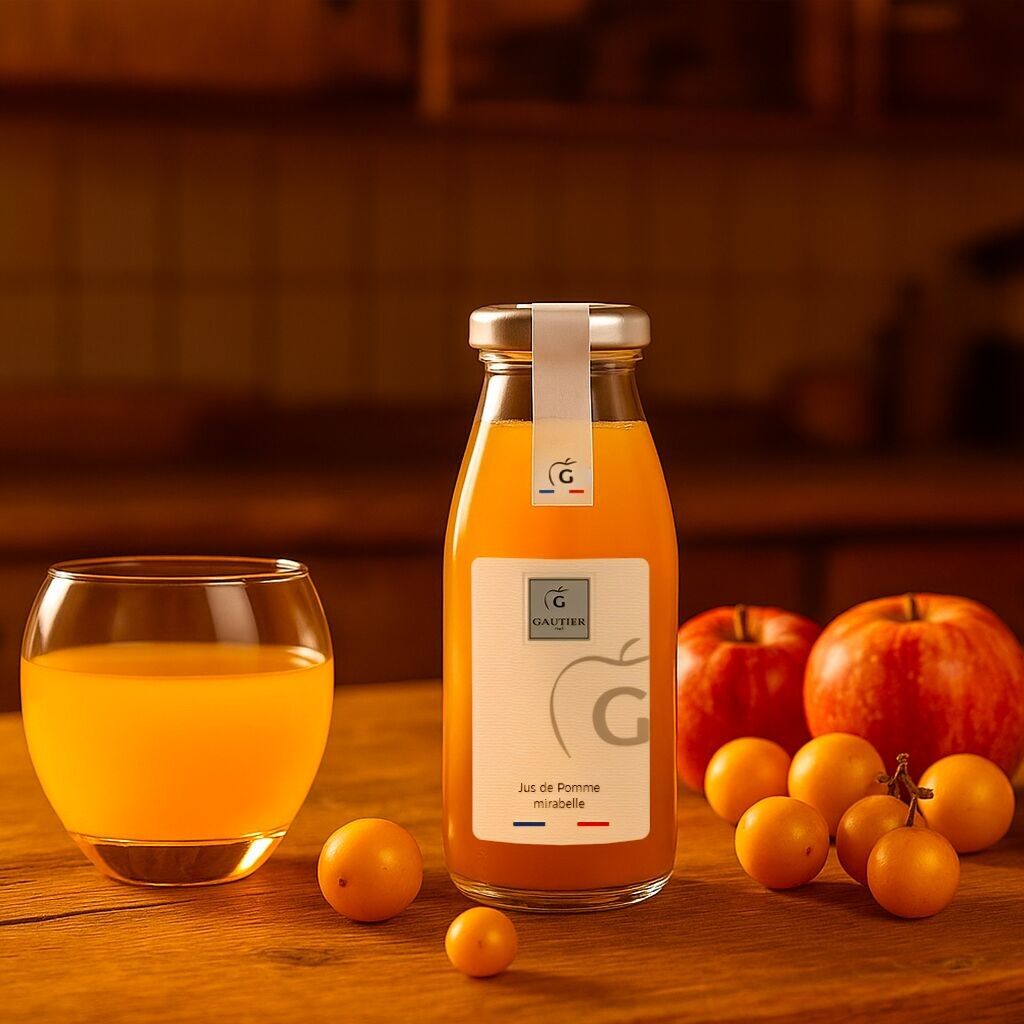 Pur jus pomme mirabelle 25cl - 100% français / sans sucre ajouté