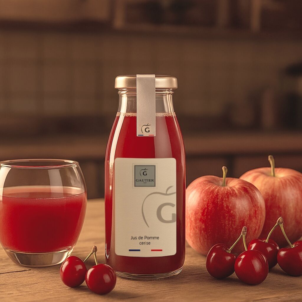 Pur jus pomme cerise 25cl - 100% français / sans sucre ajouté