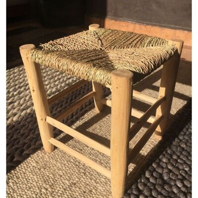 Taburete Doum artesanal de 40 cm de altura (venta al por mayor)