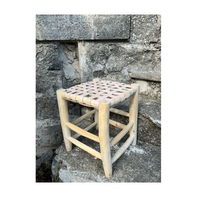 Taburete de cuero marroquí – Asientos artesanales (venta al por mayor)
