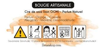 Bougie naturelle orange cannelle 70 g 3